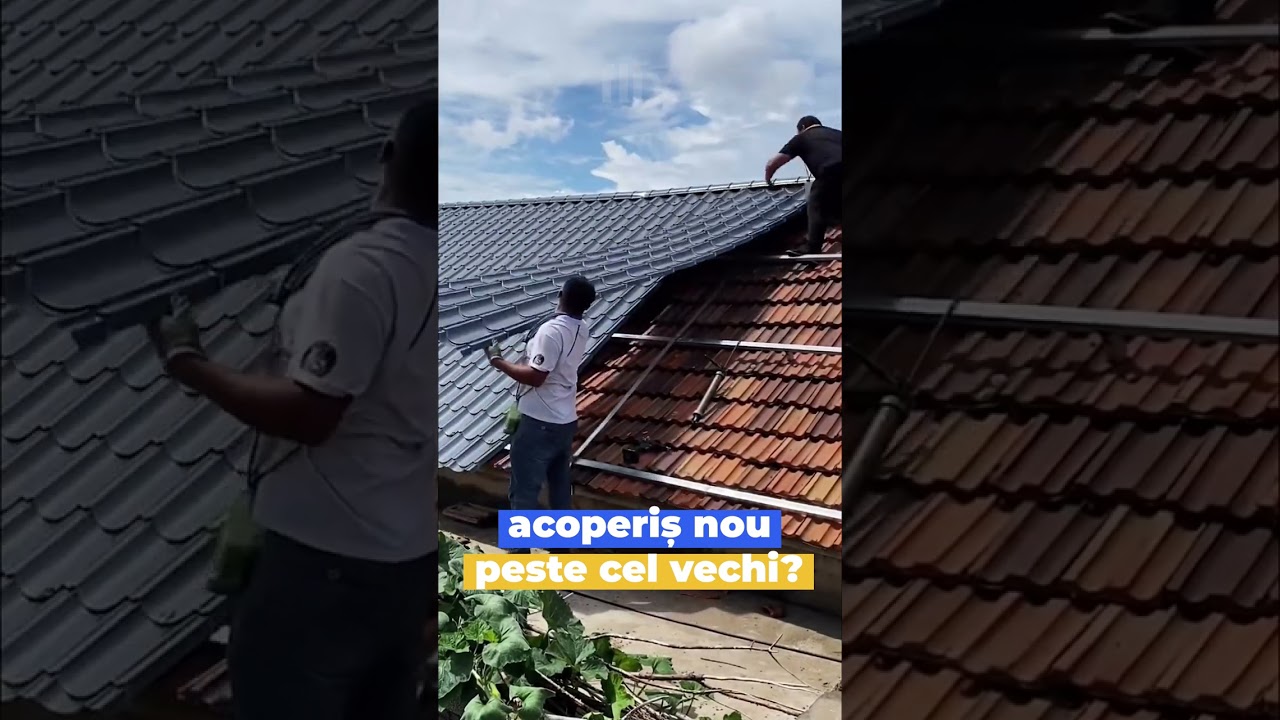acoperiș nou din țiglă metalică direct peste cel vechi din țiglă ceramică 🤩