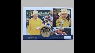 2001 Royal Visit Channel Islands 75Th Birthday 5 Pounds Coin Cover - Guernsey First Day Cover