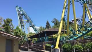 Boomerang roller coaster ride at Six Flags in Vallejo California Discovery Kingdom