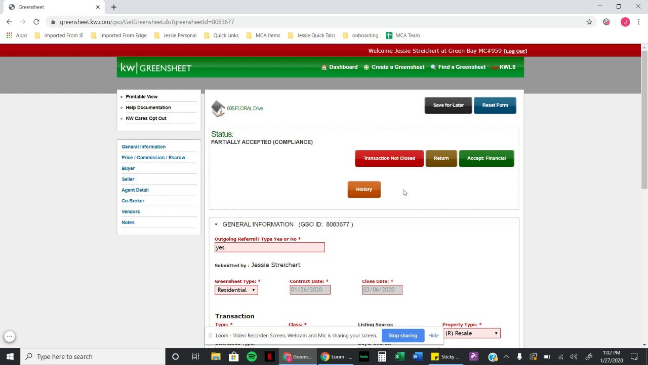 Greensheet Training Video YouTube