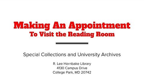 Making an Appointment