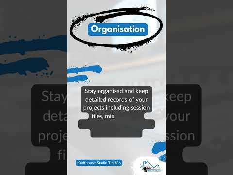 Krafthouse Studio Tip 86 Organisation Stay Organised And Keep Detailed Records O 