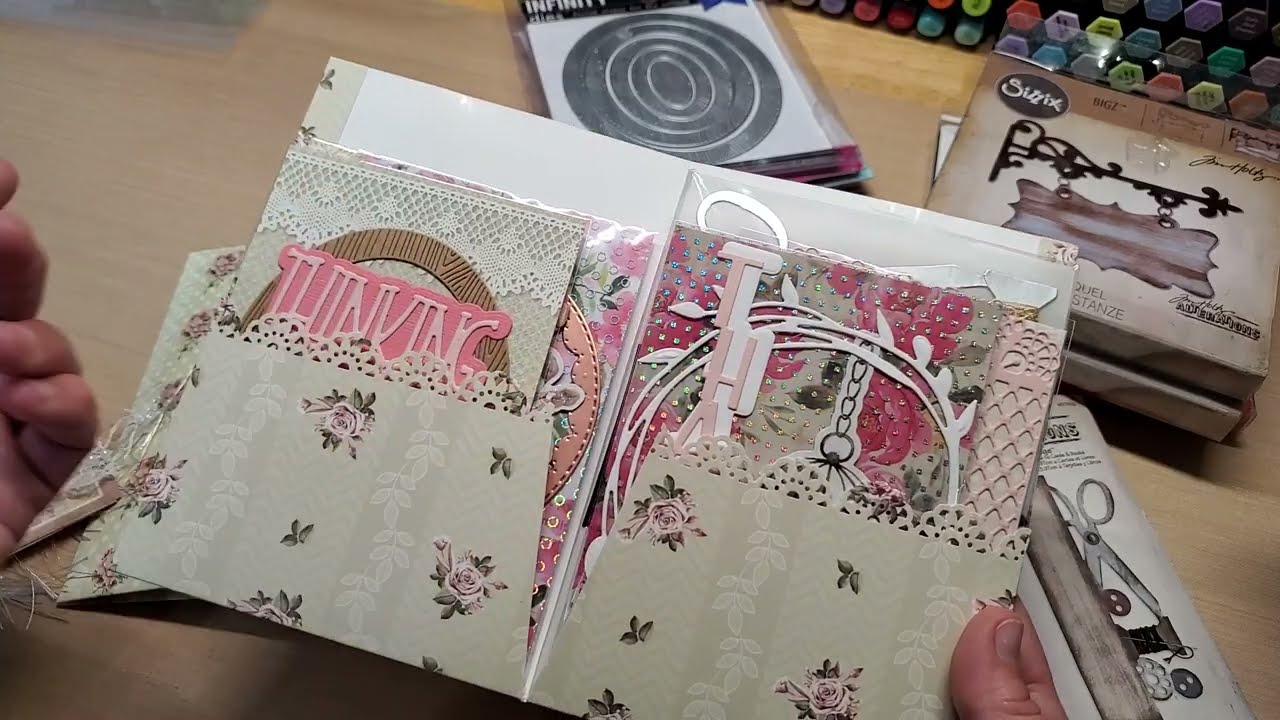 what did I make for VianneyCreates shabby chic ephemera folder swap w/ altered paper clip!!