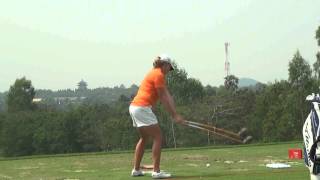 20130222 Honda LPGA 2013 Driving range Round 2 Stacy Lewis on Driver slow motion