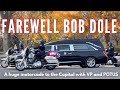Bob Dole arrived at the Capitol with the VP and POTUS in a massive motorcade.