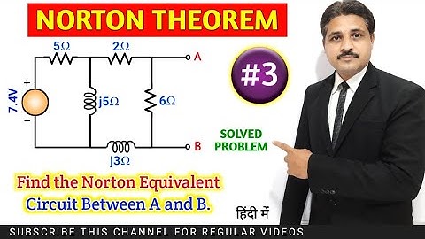 NORTON THEOREM SOLVED PROBLEM 3 IN ELECTRICAL ENGINEERING