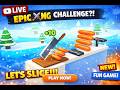 🔴 LIVE Knife Hit Challenge! Insane Slicing Game | Mobile Gameplay