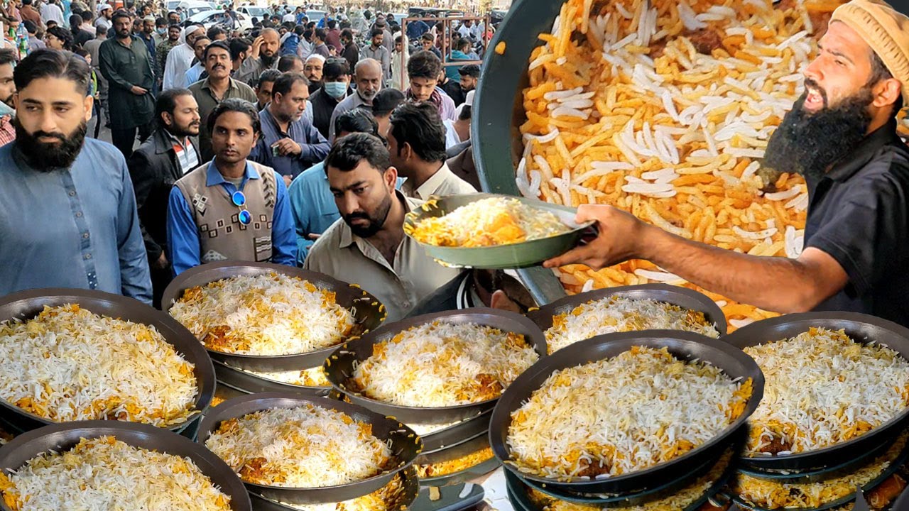 NEVER SEEN BEFORE - CRAZY RUSH On FRIDAY BIRYANI | Degi Beef Jumma Biryani | Karachi Food Street