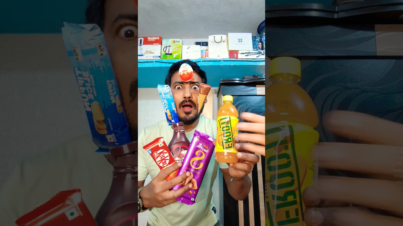 cornetto ice cream🍦KitKat🍬aur Frooti🧃Kinder Joy🍨 chocolate syrup🍧Dairy Milk🍡 cake