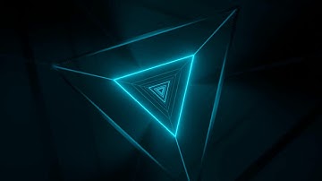 Abstract Cyan Triangle Tunnel Motion Graphic Loop - Free HD Background, Stock Video