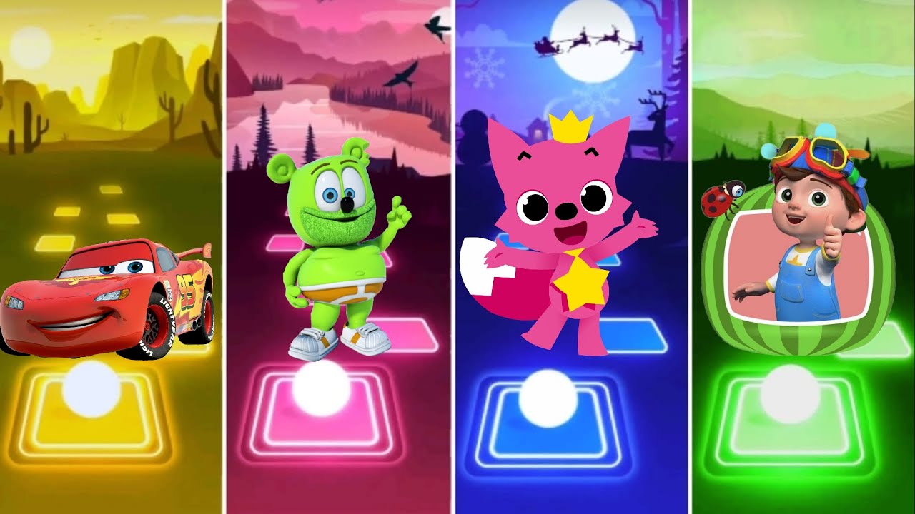 MC QUEEN RAD 🆚 GUMMY BEAR 🆚 PINKFONG 🆚 FAMILY TILES HOP