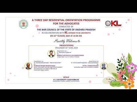 A THREE DAY RESIDENTIAL ORIENTATION PROGRAMME FOR THE ADVOCATES DAY 3/KL University/