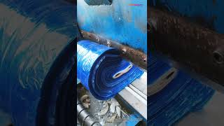 Smooth process of industrial hydraulic cutter cutting plastic