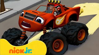 Blaze y Los Monster Machines | ¡Blaze Tiene Neumáticos Resbalosos! | Nick Jr. en Español