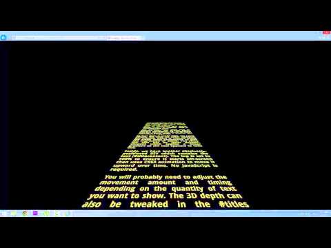 Star Wars Scrolling Text Effect in CSS3