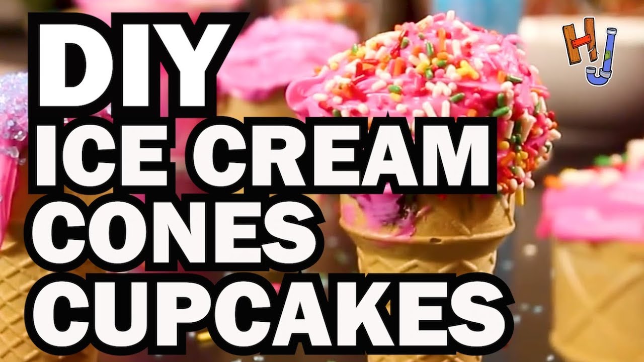 DIY Ice Cream Cone Cupcakes - HACK JOB | Doovi - 1280 x 720 jpeg 125kB