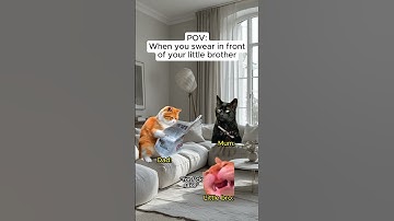 POV: When you swear in front of your little brother 🧑 #catmeme #catmemes #relatable #brother