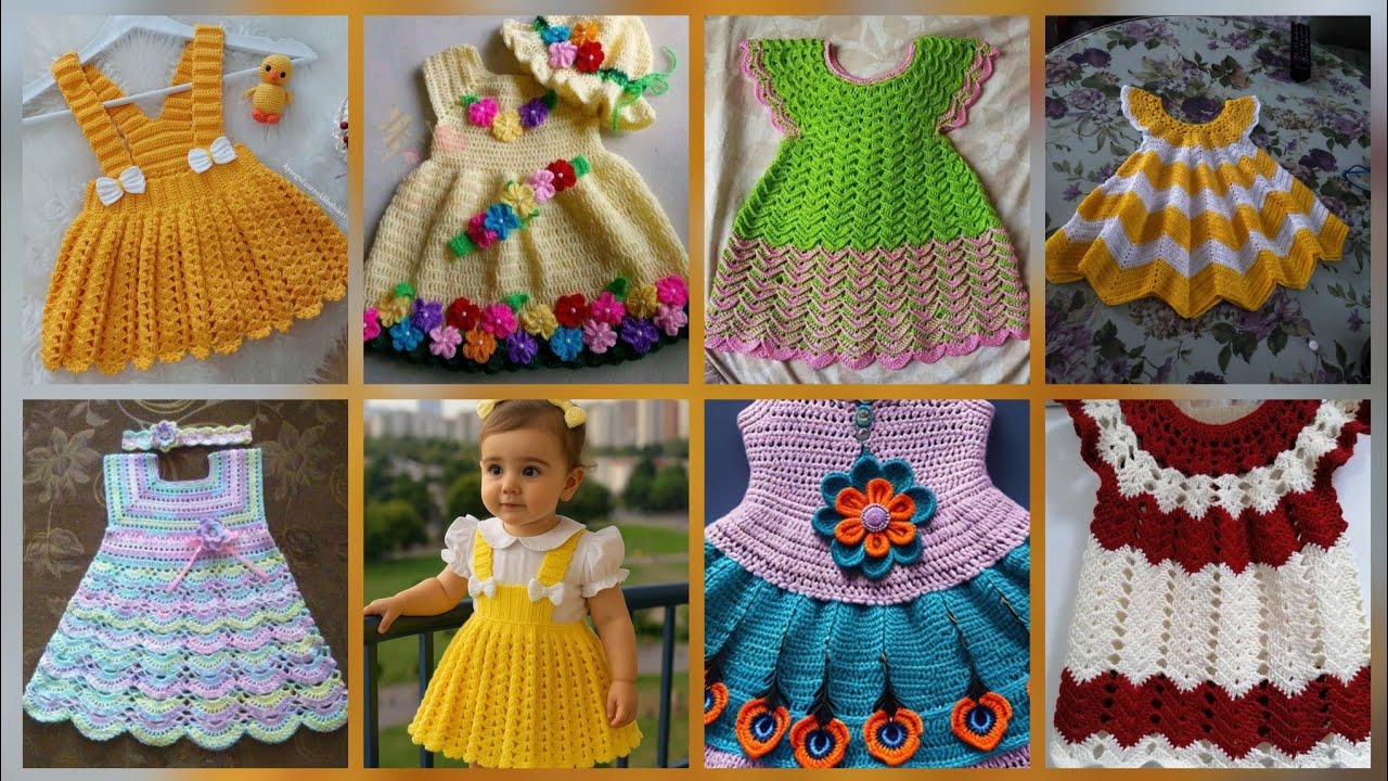 Most beautiful and unique crochet kids dressed design ideas