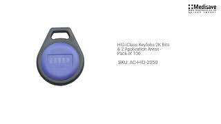 HID iClass Keyfobs 2K Bits 2 Application Areas Pack of 100 AC HID 2050