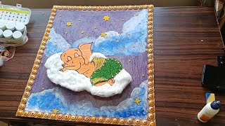 How to make Ganesh Craft | Wall Hanging Lord Ganesha Craft Ideas With Cotton | ArtNimai