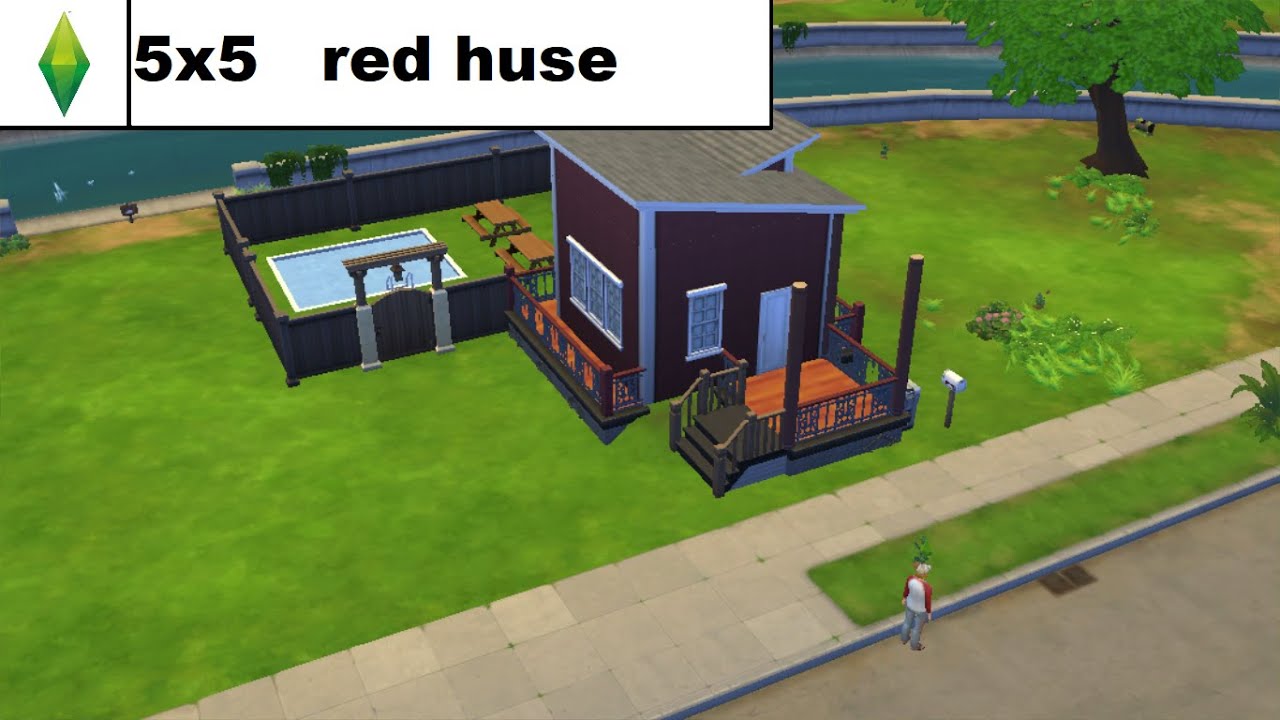 RED HOUSE (SPEED BUILD) RETO 5X5X LOS SIMS 4 SOLO JUEGO BASE