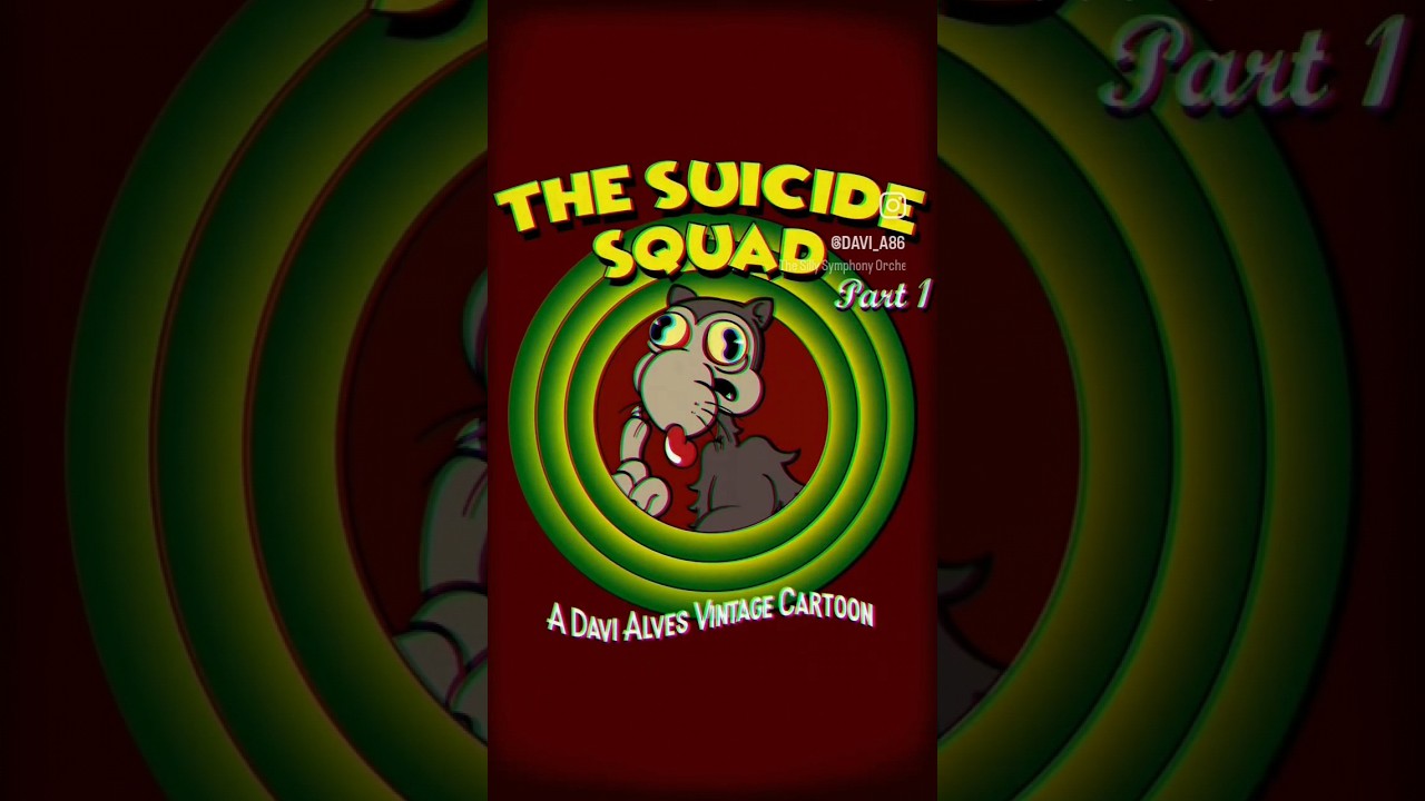 Отряд Suic1d3 в мультяшном стиле 1930-х годов (Cuphead | Резиновый шланг | Рисунок в Illustrator)