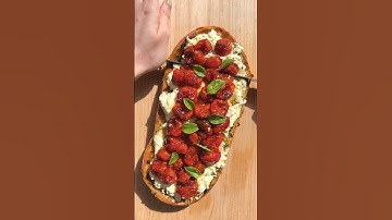 Roasted Tomatoes & Burrata #food #bread
