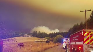 Firefighters battle 2 wildfires in Washington County