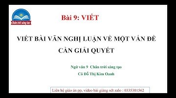 Viết bài văn nghị luận về vấn đề cần giải quyết Ngữ văn 9 CTST