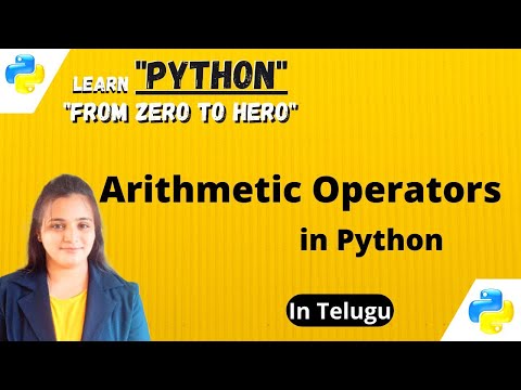 Arithmetic Operators In Telugu || Python Programming #pythonprogramming #python