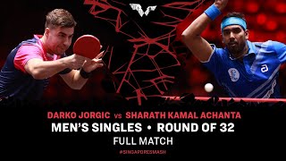 FULL MATCH | Sharath Kamal ACHANTA vs Darko JORGIC | MS R32 | #SingaporeSmash 2024