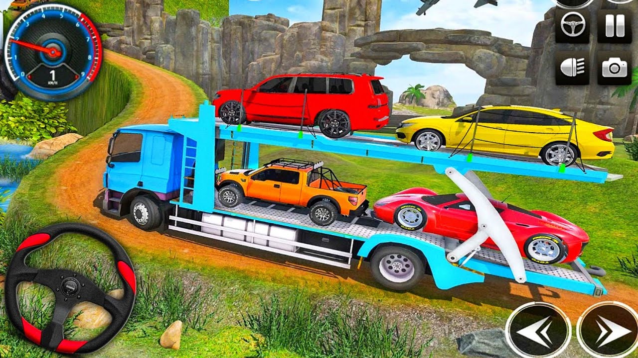 Police Car Transport Truck Simulator:Car Parking Android Gameplay - DV King Games