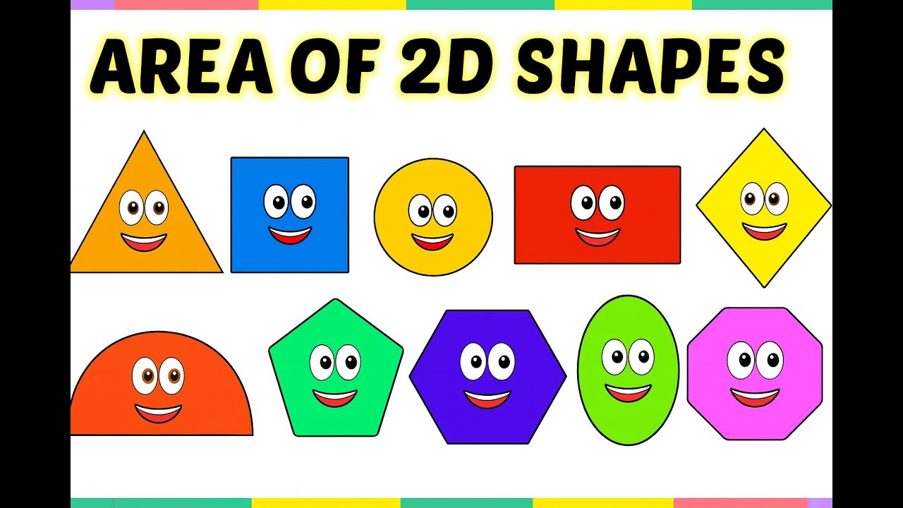 Learn the Area of 2D Shapes | Fun & Easy Geometry for kids - YouTube