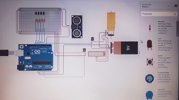 Arduino no tinkercad #1 - controle de nível de reservatório de água por ultra-som