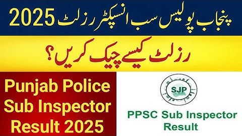 Punjab Police Sub Inspector Result 2025 | Latest SI Result Update | Merit List & Final Selection