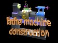 lathe machine construction | 3D animation | mech. academy