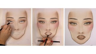 Face Chart Tutorial Soft Glam Emily Walkear