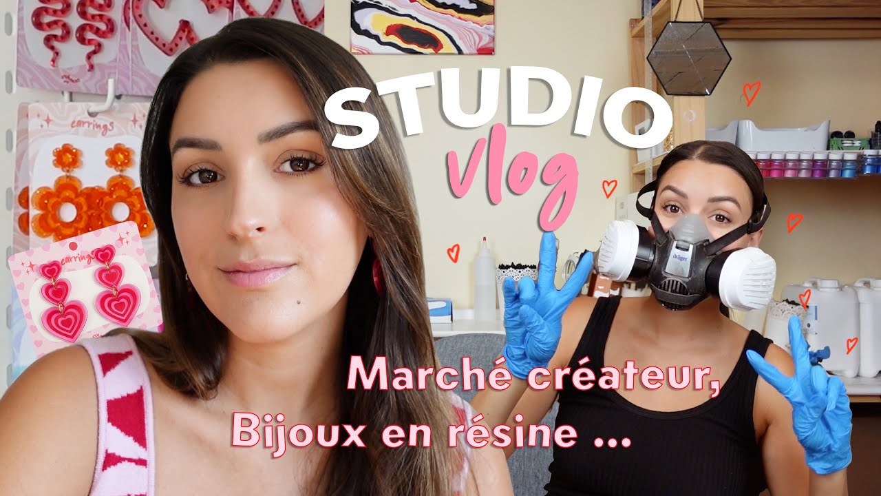STUDIO VLOG Nº1 ✨ Ma rentrée de small business, Bijoux en résine, Préparation d'un marché créateur