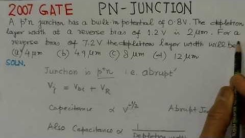 PN Junction capacitance - Soln.to GATE ECE Problems 2007,2004 and 1991  | GATE ECE