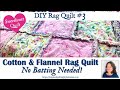 Diy rag quilt 3  sweetheart cotton  flannel rag quilt pattern with no batting needed