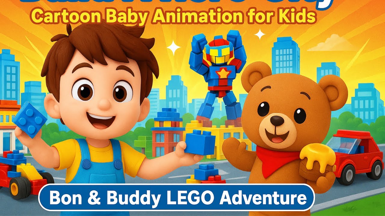 Build A Hero City With LEGO  Cartoon Baby Animation for Kids👦👦