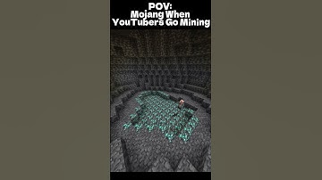 POV: Mojang When YouTubers Go Mining #minecraft #shorts