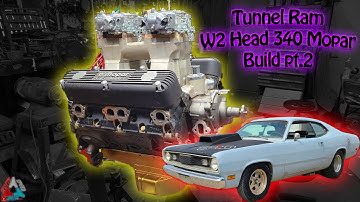 W2 Headed Tunnel Ram 340 Small Block Mopar Build Mockup, Test Fit, and Final Prep pt2 #mopar #family