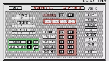 ATARI ST MEGAFORM COPY v2 1 P Meyer Diskcopy Compilation 1 of 4 COPIER TOOL WITH SAMPLING Copy STE