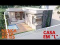 Casa em L pequena e confortável | BAIXO CUSTO | Estilo único.