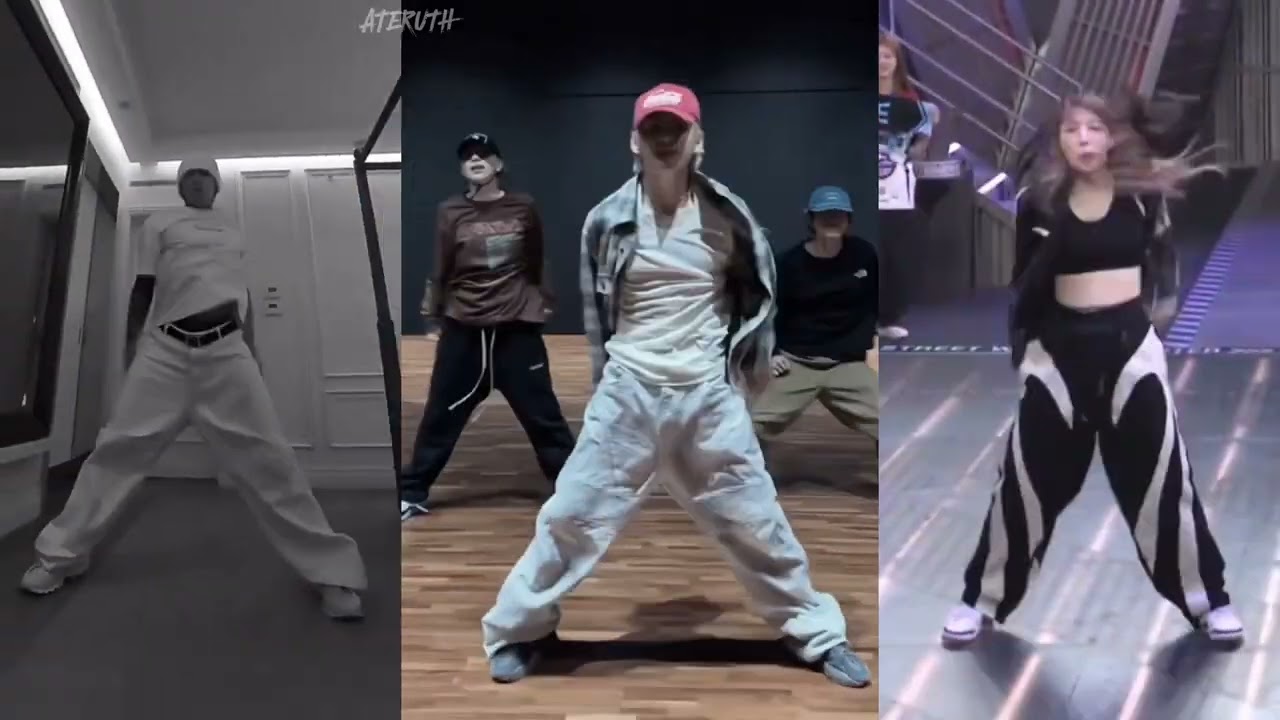 Jungkook x Kim Taehyung x Bada Lee smoke dance challenge