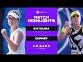 Elina Svitolina vs. Alize Cornet | 2021 Chicago 250 Final | WTA Match Highlights