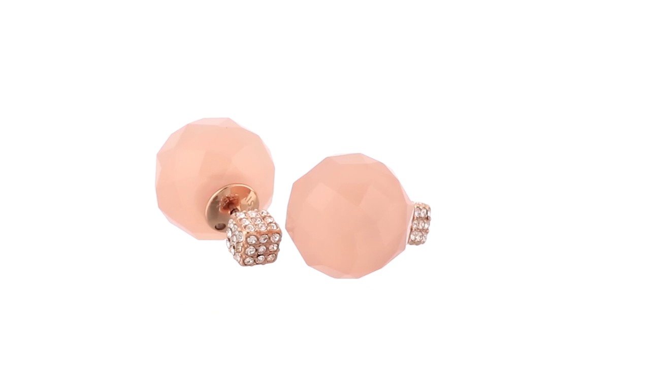 Fossil Shimmer Stone Front Back Drop Earrings  SKU:8848604