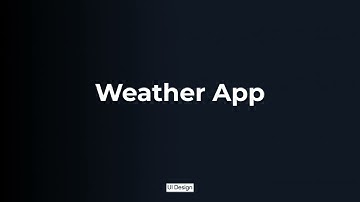 Weather App Demo (Full video on channel)