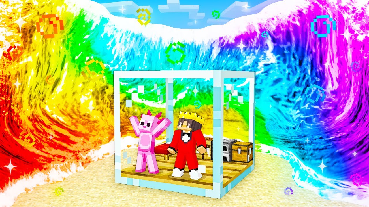 RAINBOW TSUNAMI vs DOOMSDAY BUNKER In Minecraft!
